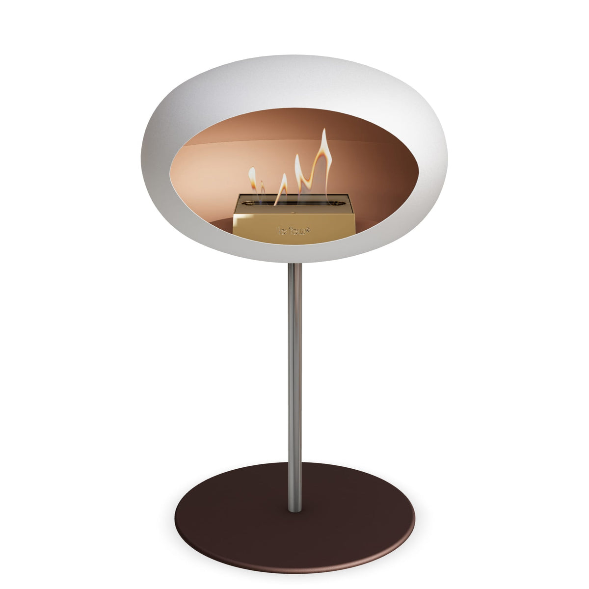 Le Feu Steel Low Dome &lt;br&gt;White