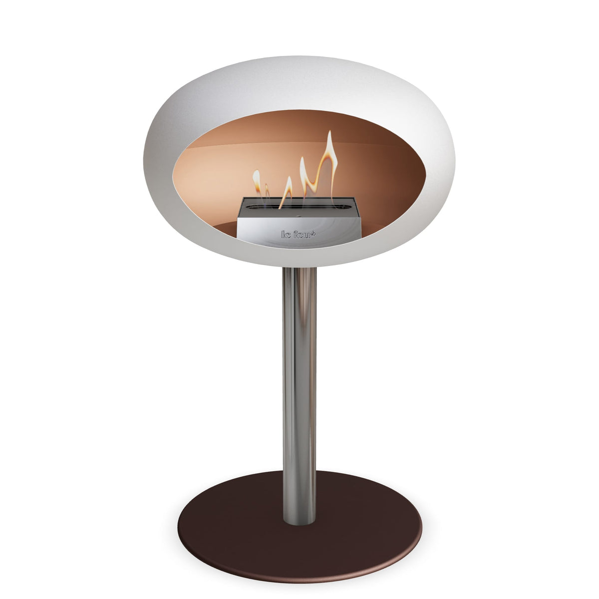 Le Feu Steel Low Dome &lt;br&gt;White