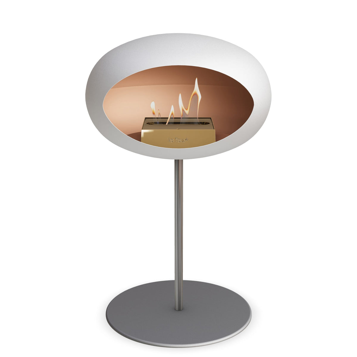 Le Feu Steel Low Dome &lt;br&gt;White