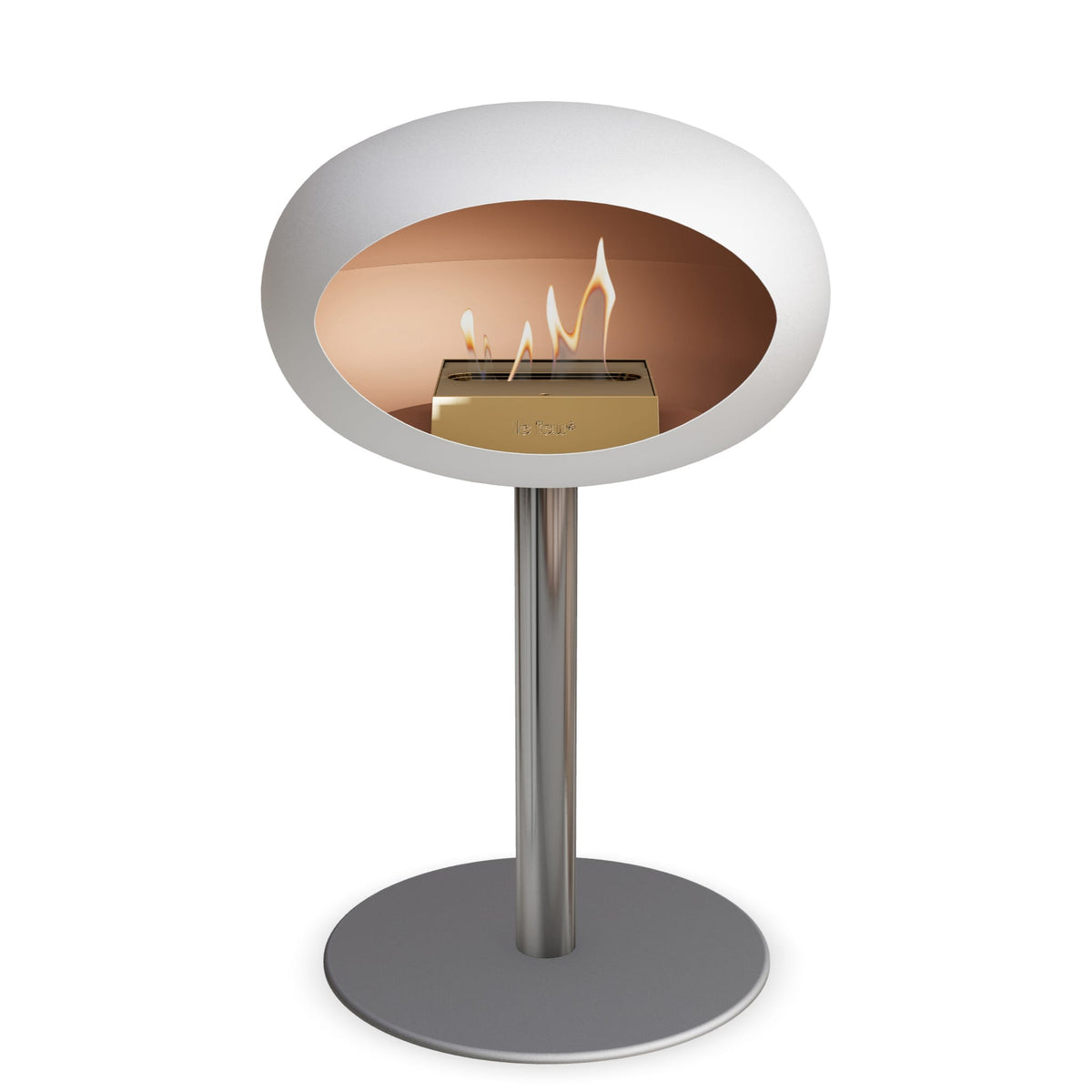 Le Feu Steel Low Dome &lt;br&gt;White