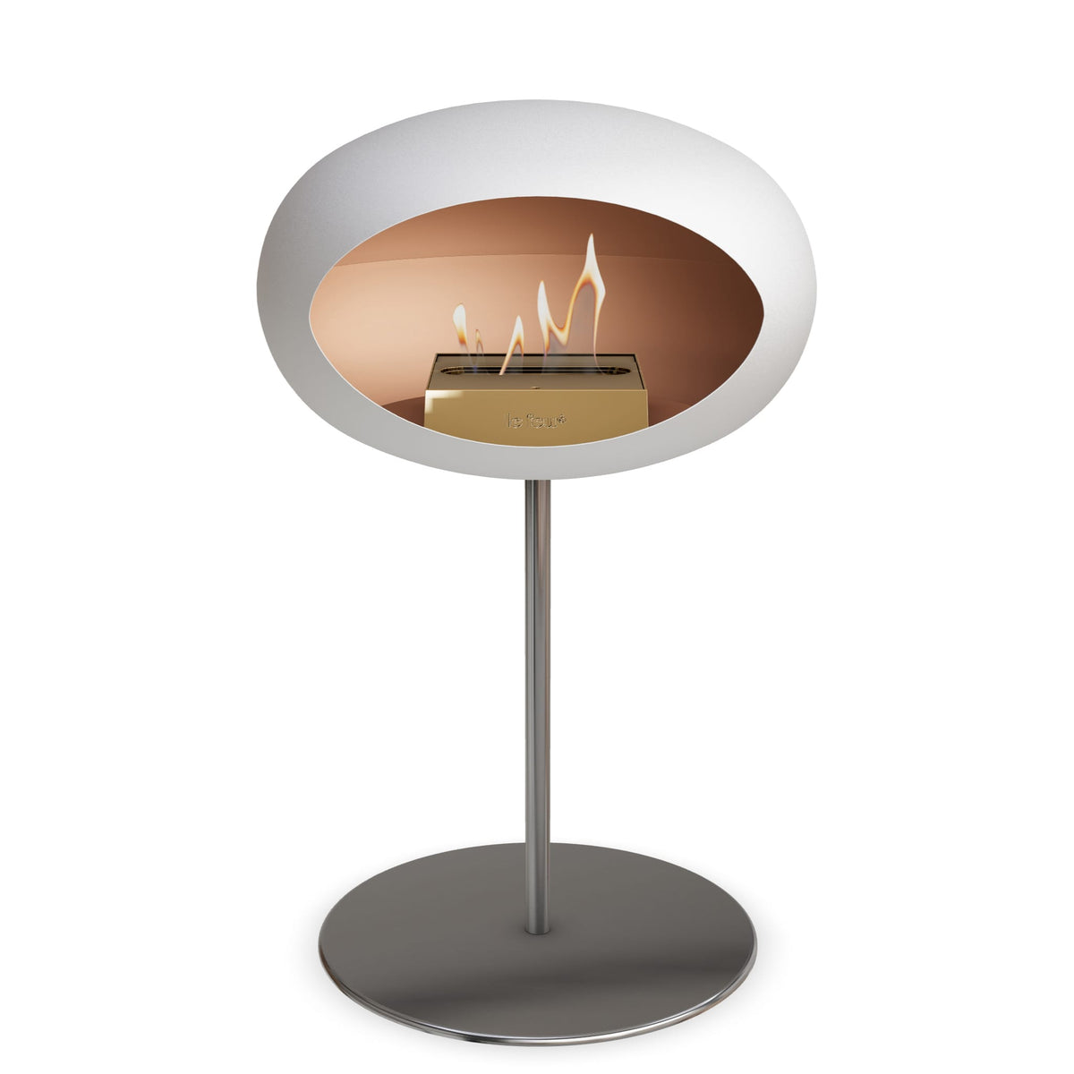 Le Feu Steel Low Dome &lt;br&gt;White