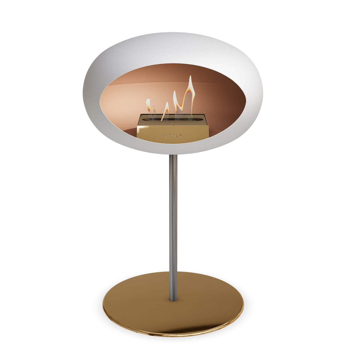 Le Feu Steel Low Dome &lt;br&gt;White