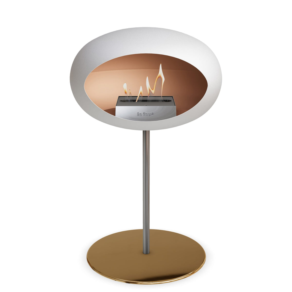 Le Feu Steel Low Dome &lt;br&gt;White