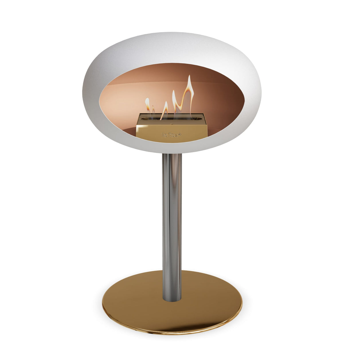 Le Feu Steel Low Dome &lt;br&gt;White