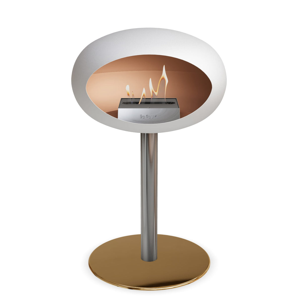 Le Feu Steel Low Dome &lt;br&gt;White