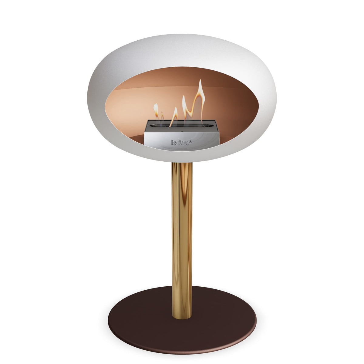 Le Feu Steel Low Dome &lt;br&gt;White