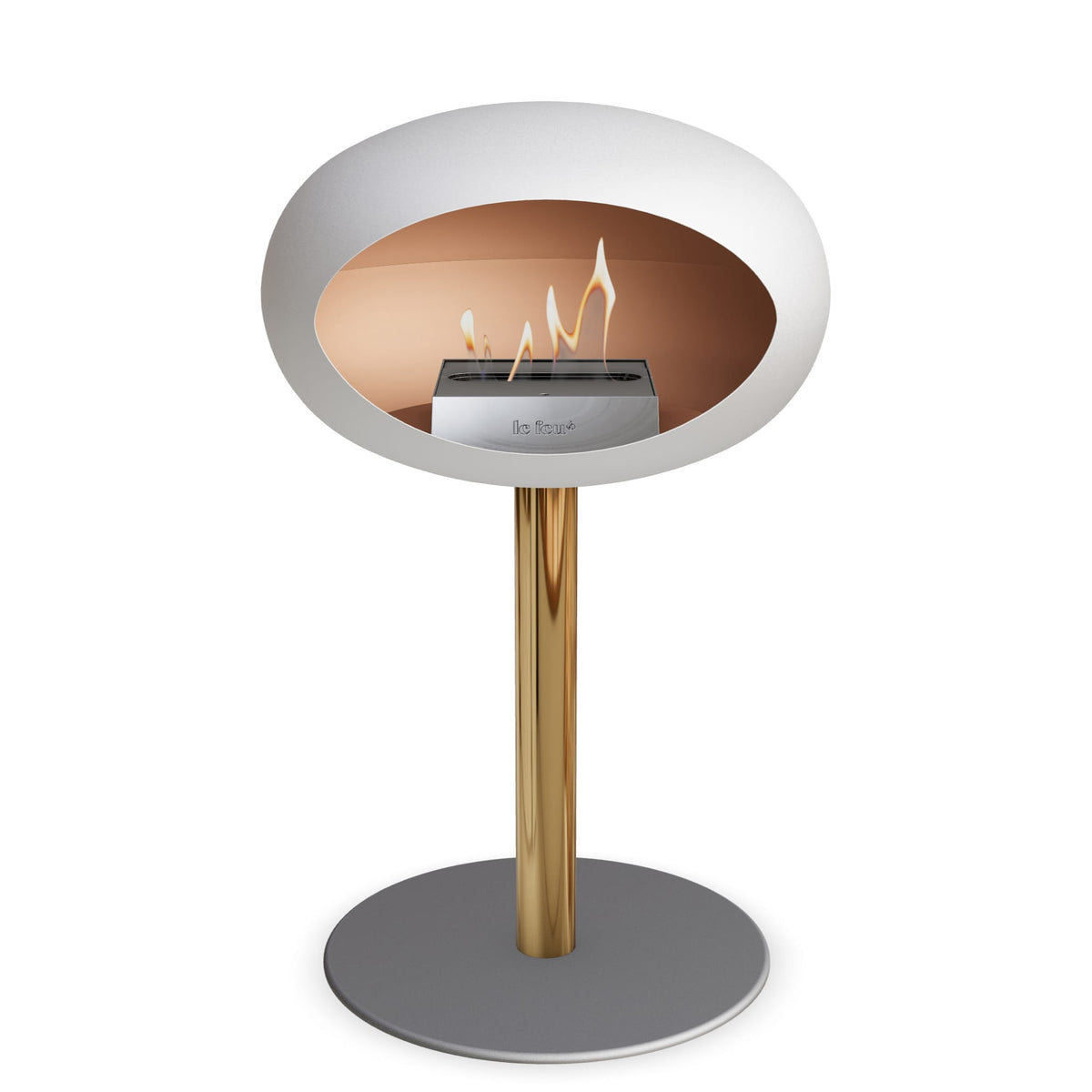 Le Feu Steel Low Dome &lt;br&gt;White
