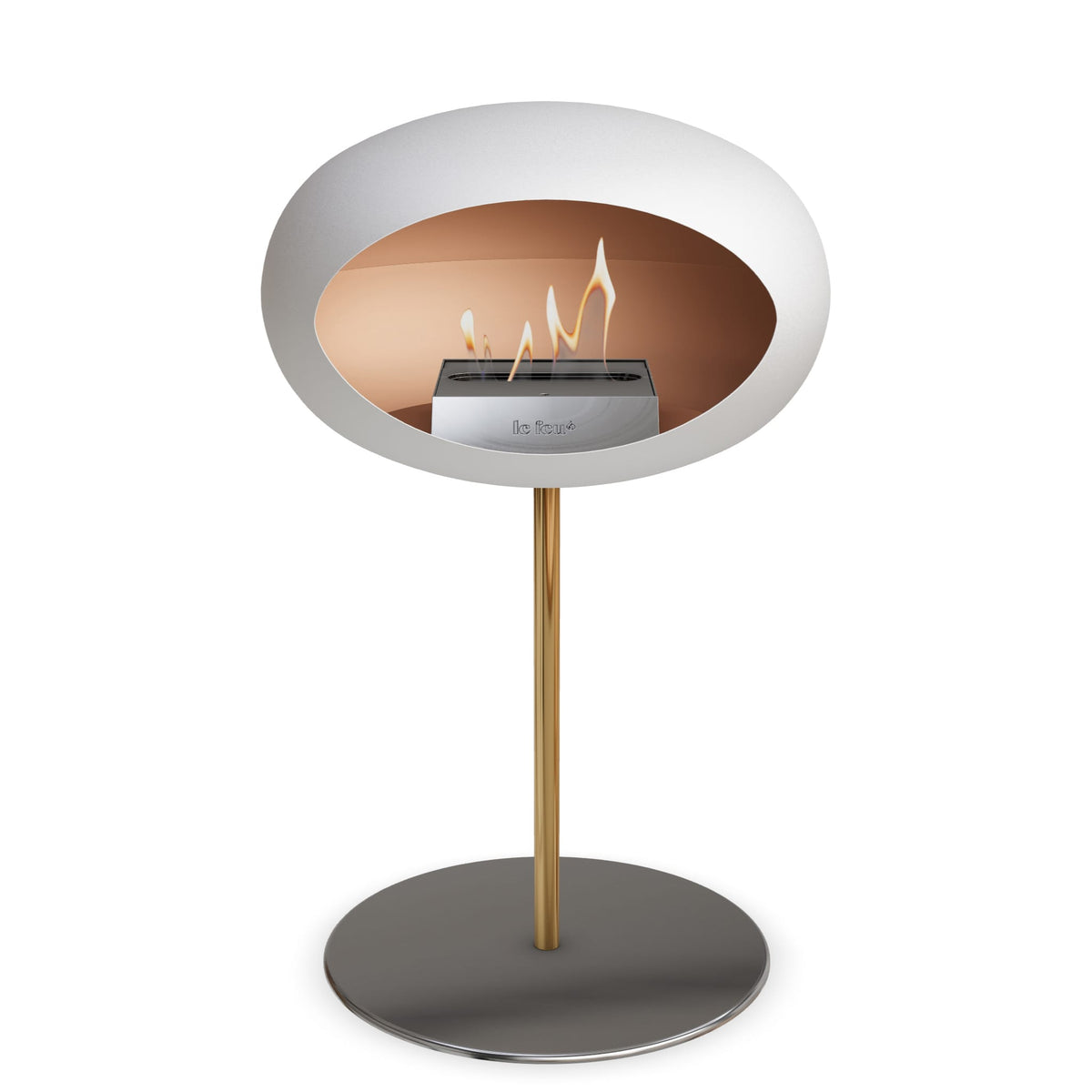 Le Feu Steel Low Dome &lt;br&gt;White