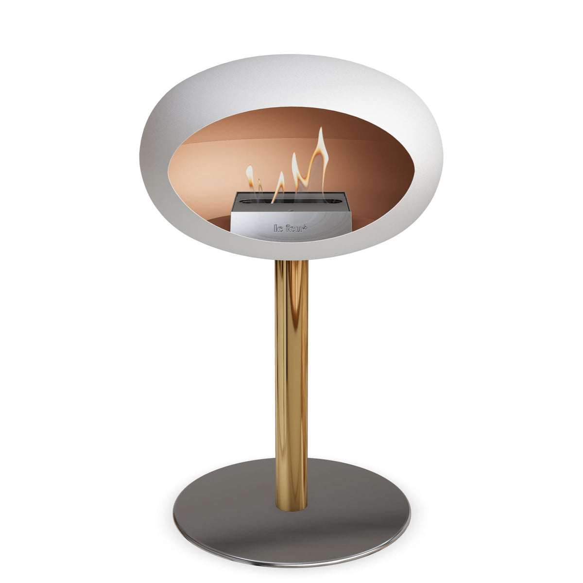 Le Feu Steel Low Dome &lt;br&gt;White
