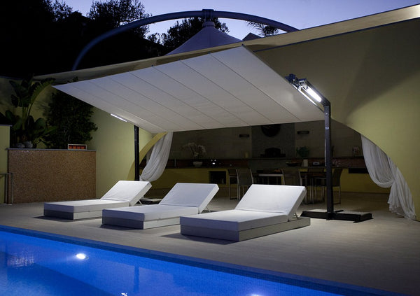 FIM - Flexy Aluminum 8' x 10' Rectangular Offset Outdoor Patio Umbrella