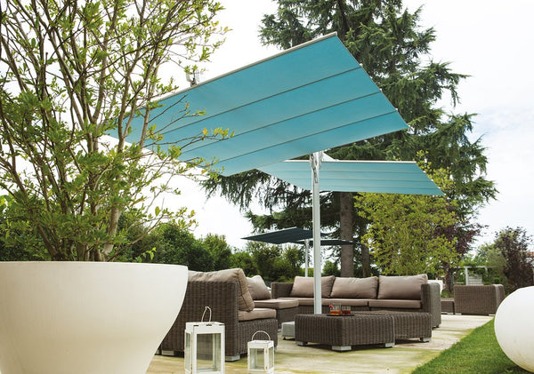 FIM Flexy Twin - Dual Shade Cantilever Patio Offset Umbrella