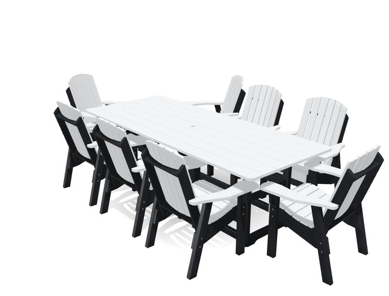 Krahn 8' Dining Table Set with 8 Chairs - Deluxe