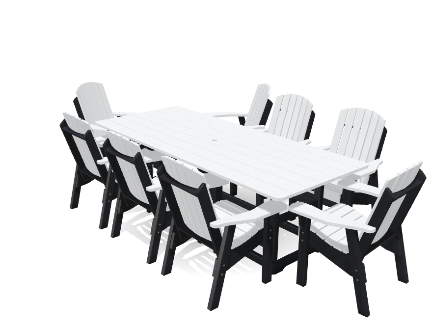 Krahn 8&#39; Dining Table Set with 8 Chairs - Deluxe