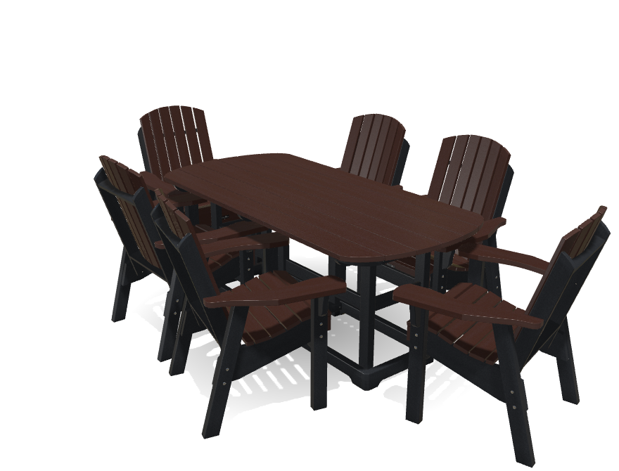 Krahn 6&#39; Dining Table Set with 6 Chairs