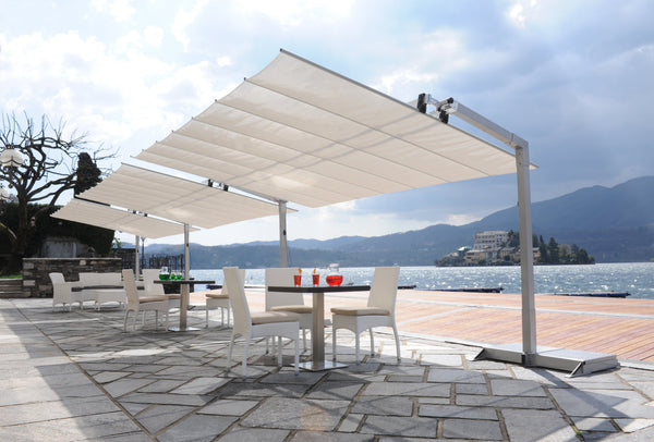FIM - Flexy Aluminum 8' x 10' Rectangular Offset Outdoor Patio Umbrella