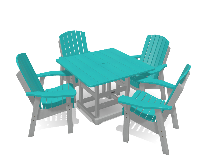 Krahn Dining Table with 4 Chairs - Deluxe