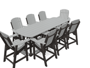 8' Bistro Set with 8 Chairs - MY OUTDOOR ROOM