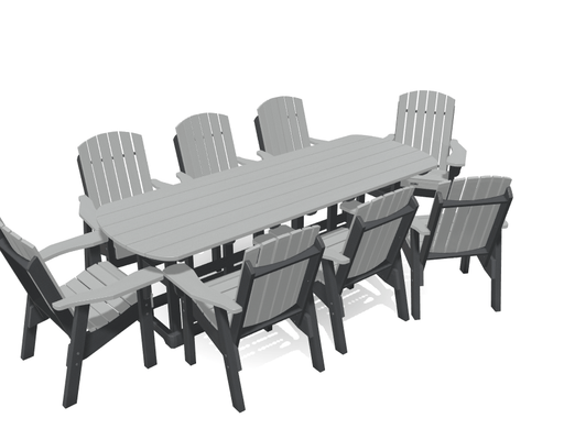 8' Dining Table Set with 8 Chairs - MY OUTDOOR ROOM