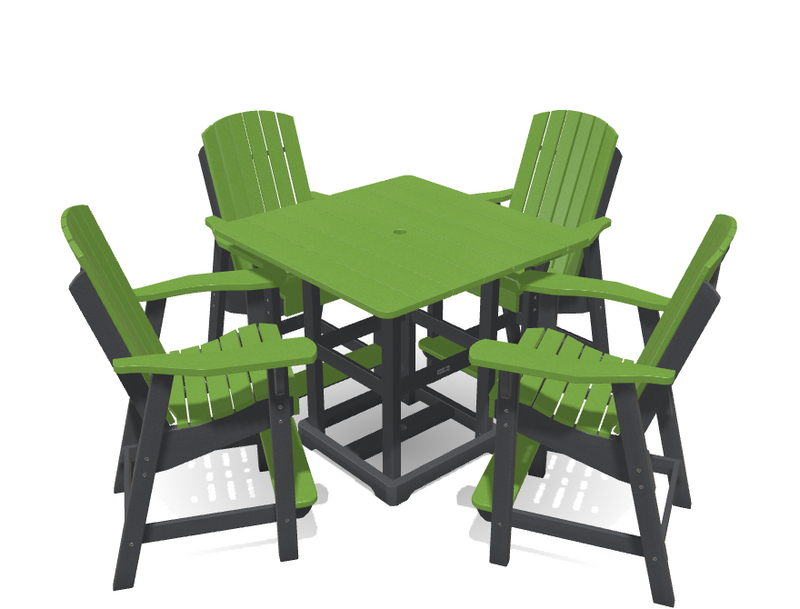 Krahn Bistro Set with 4 Chairs -  Deluxe