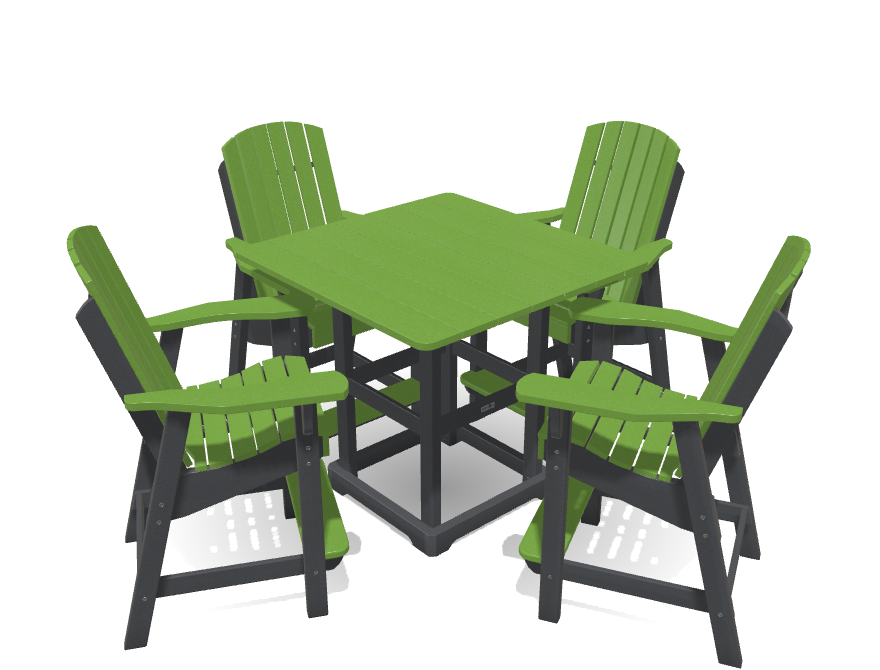Krahn Bistro Set with 4 Chairs -  Deluxe