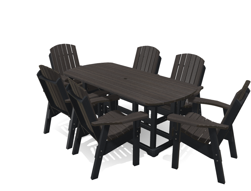 Krahn 6&#39; Dining Table Set with 6 Chairs