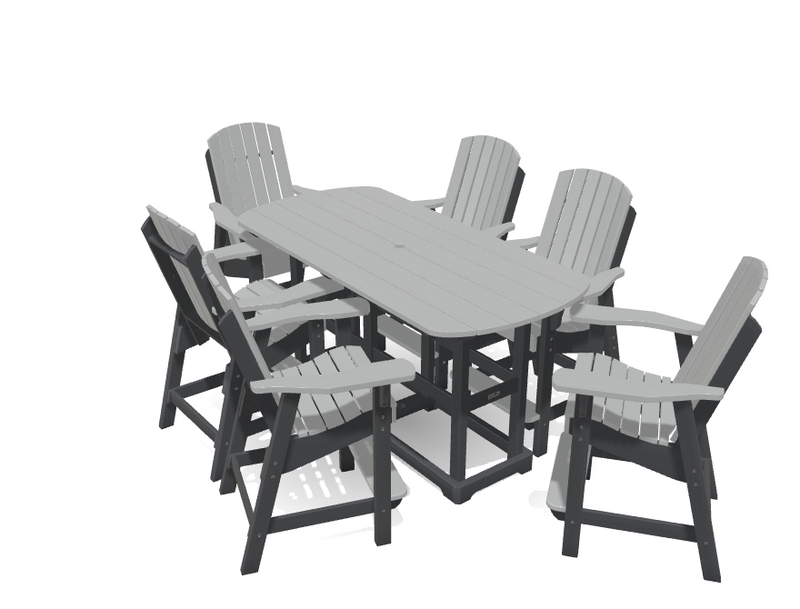 Krahn 6' Bistro Table Set with 6 Chairs