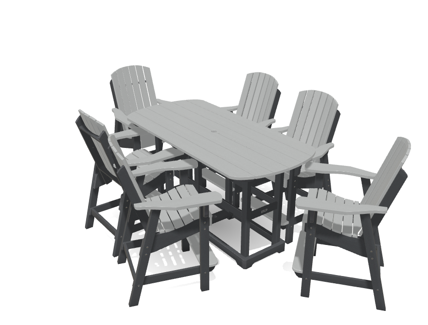 Krahn 6&#39; Bistro Table Set with 6 Chairs