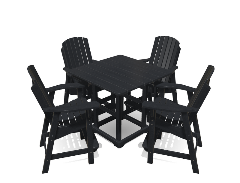 Krahn Bistro Set with 4 Chairs -  Deluxe
