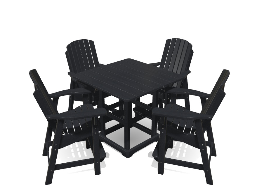 Krahn Bistro Set with 4 Chairs -  Deluxe