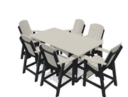6' Bistro Table Deluxe Set with 6 Chairs - MY OUTDOOR ROOM