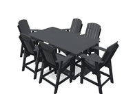 6' Bistro Table Deluxe Set with 6 Chairs - MY OUTDOOR ROOM