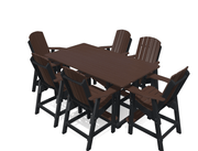 6' Bistro Table Deluxe Set with 6 Chairs - MY OUTDOOR ROOM