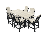 6' Bistro Table Deluxe Set with 6 Chairs - MY OUTDOOR ROOM