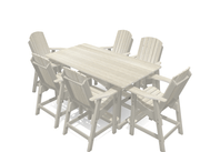 6' Bistro Table Deluxe Set with 6 Chairs - MY OUTDOOR ROOM
