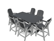 6' Bistro Table Deluxe Set with 6 Chairs - MY OUTDOOR ROOM