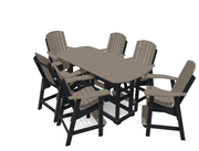 6' Bistro Table Set with 6 Chairs - MY OUTDOOR ROOM