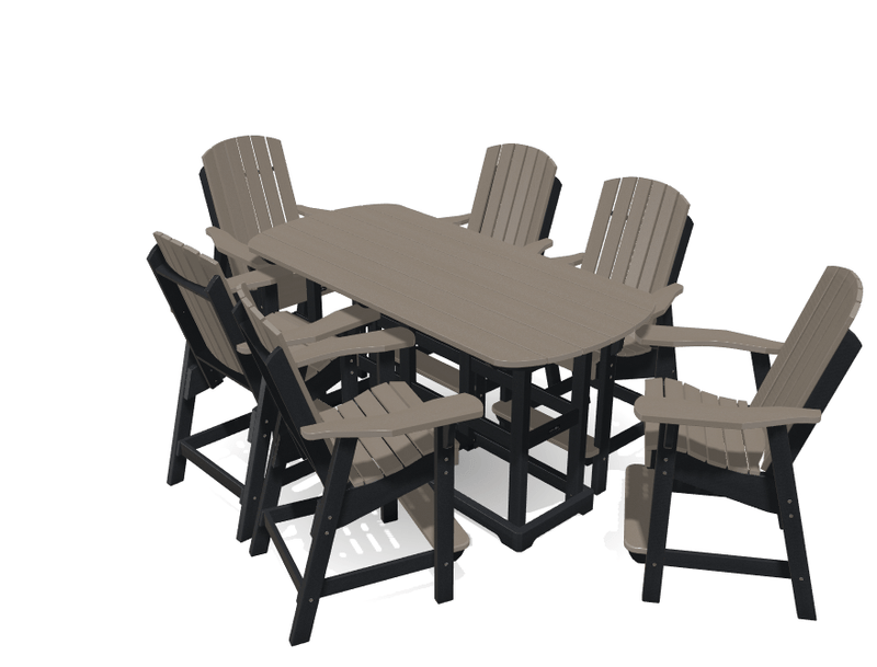 6' Bistro Table Set with 6 Chairs - MY OUTDOOR ROOM