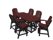 6' Bistro Table Set with 6 Chairs - MY OUTDOOR ROOM