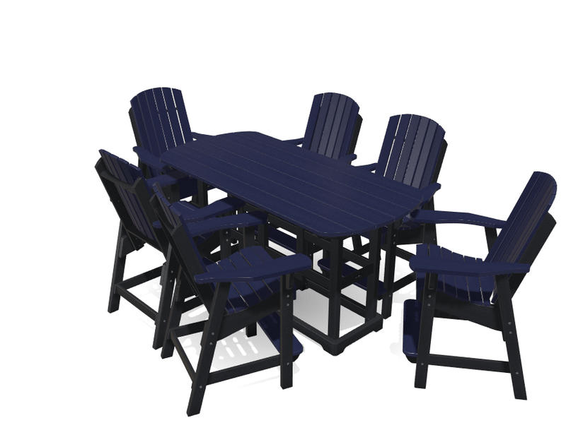 6' Bistro Table Set with 6 Chairs - MY OUTDOOR ROOM