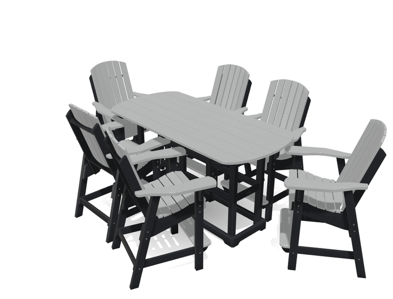 6' Bistro Table Set with 6 Chairs - MY OUTDOOR ROOM
