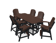 6' Bistro Table Set with 6 Chairs - MY OUTDOOR ROOM