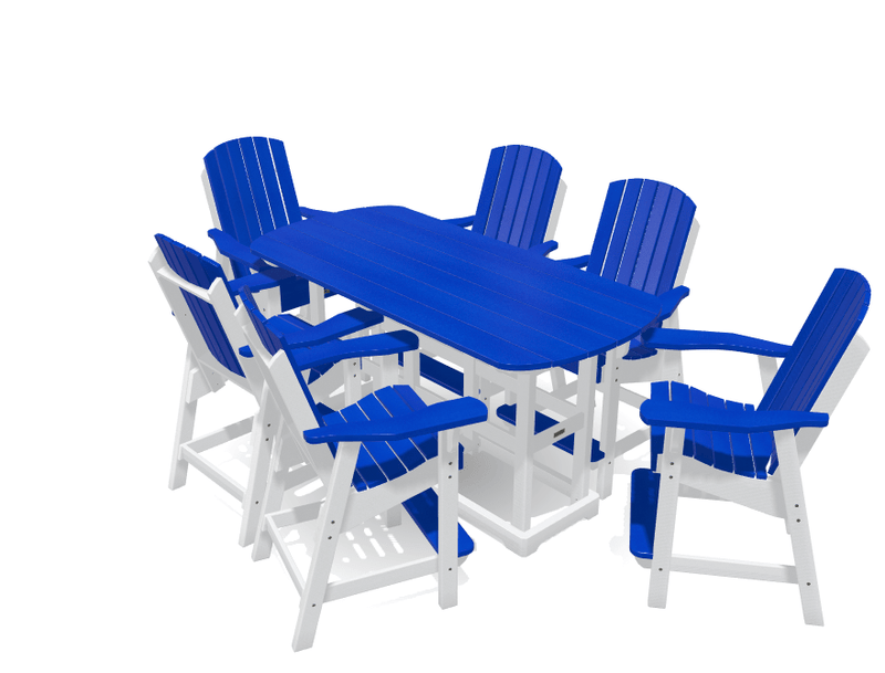 6' Bistro Table Set with 6 Chairs - MY OUTDOOR ROOM