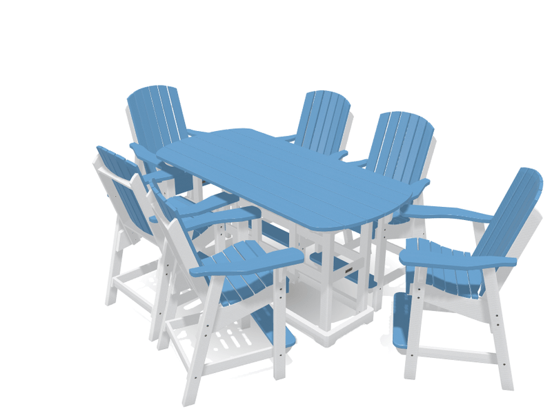 6' Bistro Table Set with 6 Chairs - MY OUTDOOR ROOM
