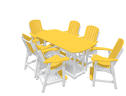 6' Bistro Table Set with 6 Chairs - MY OUTDOOR ROOM