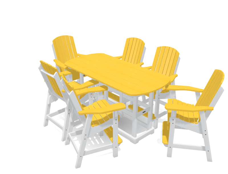 6' Bistro Table Set with 6 Chairs - MY OUTDOOR ROOM