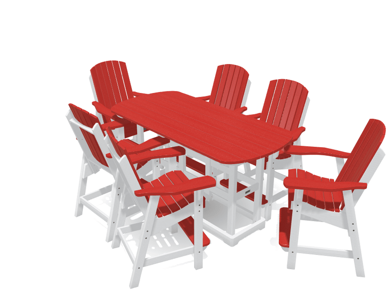 6' Bistro Table Set with 6 Chairs - MY OUTDOOR ROOM