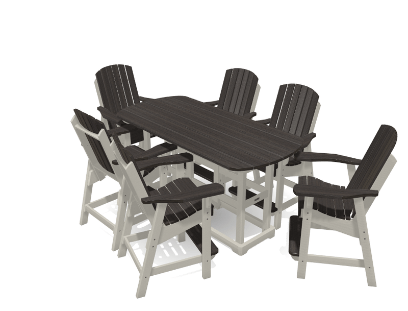 6' Bistro Table Set with 6 Chairs - MY OUTDOOR ROOM