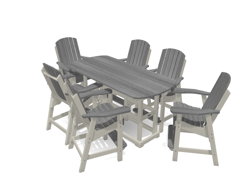 6' Bistro Table Set with 6 Chairs - MY OUTDOOR ROOM