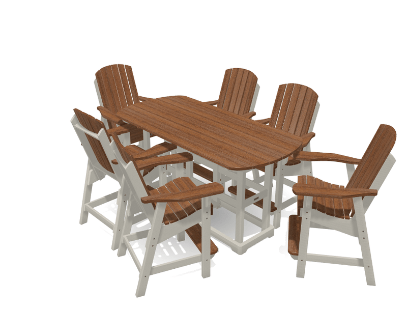 6' Bistro Table Set with 6 Chairs - MY OUTDOOR ROOM