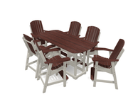 6' Bistro Table Set with 6 Chairs - MY OUTDOOR ROOM